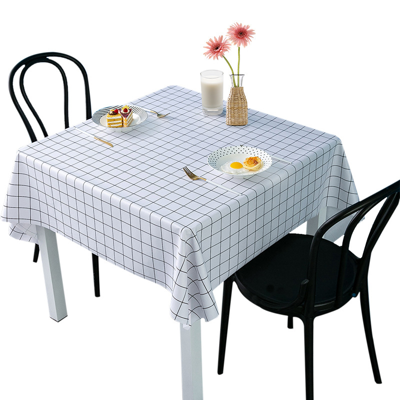 Mantel impermeable a prueba de aceite desechable tela de escritorio ins Estilo nórdico mesa cuadrada tela PVC mesa de café Mesa estera mantel