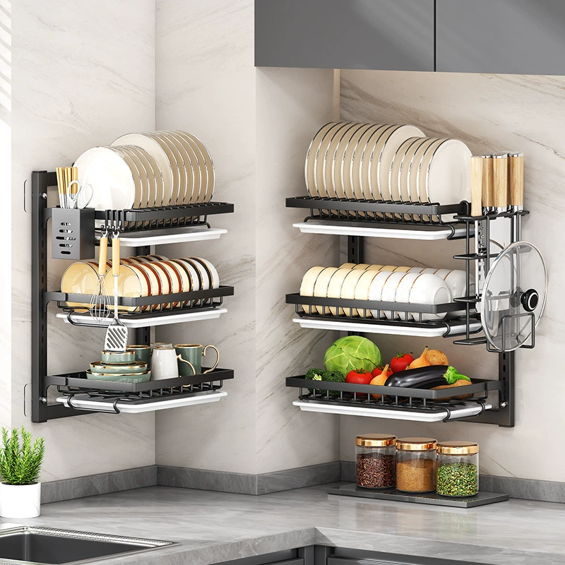 Wall-mounted Storage Rack Storage Box Multi-tier Kitchen from Yomiego
