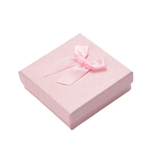 Jewelry box, exquisite jewelry universal packaging box, women's day gift box, bow world lid gift box
