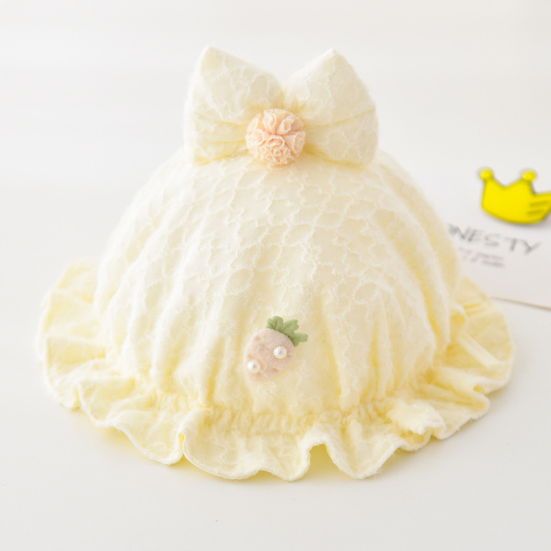 Sombrero de bebé primavera y otoño delgado sombrero de pescador 0 junio pequeño mes de edad bebé sombrero de sol gorro de bebé lindo sombrero de feto recién nacido