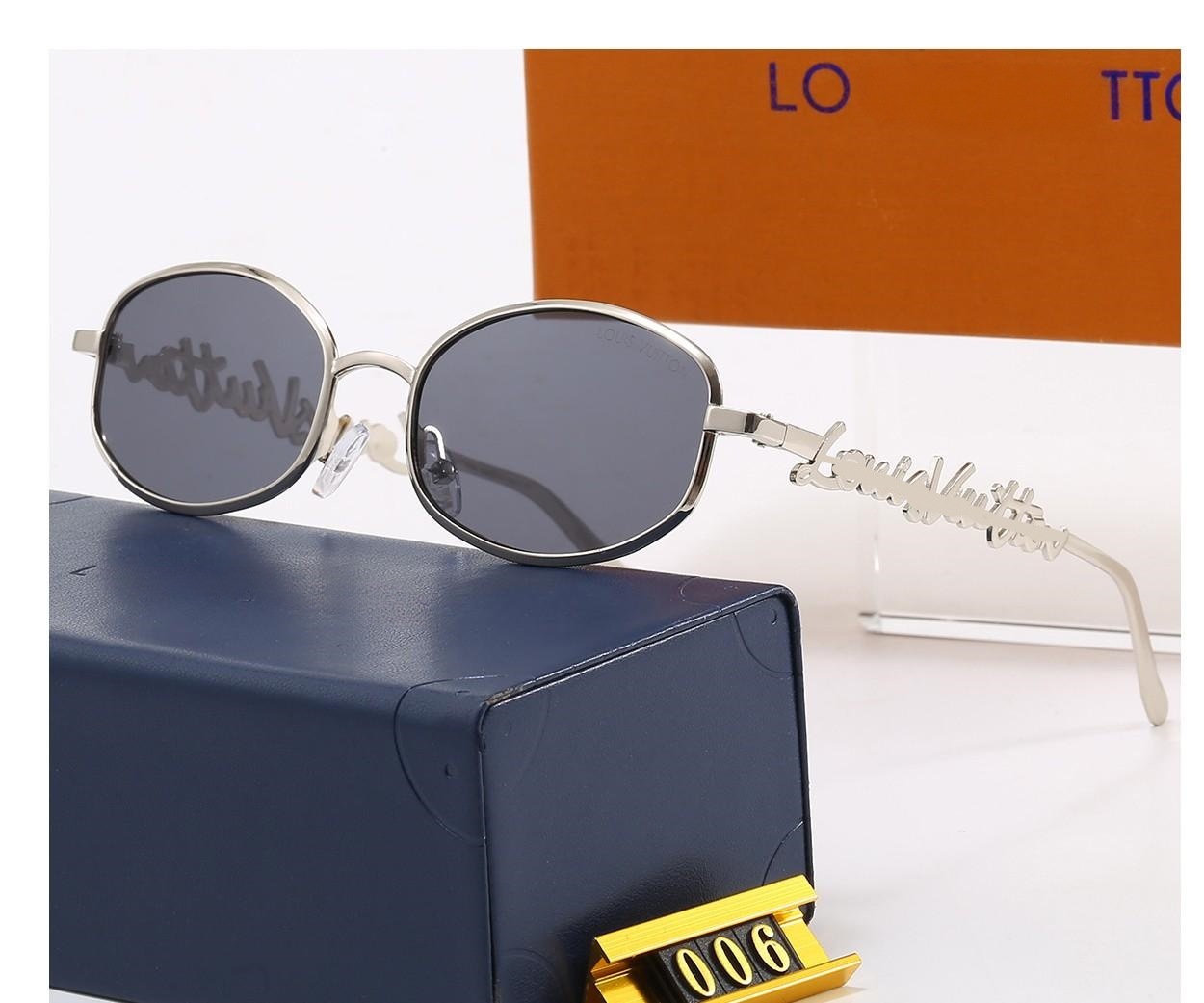 Cross-border Same Style as Lvjia 2026 New European and American Trend Metal Oval Hollow Sunglasses Fashion Sunglasses Manufacturer