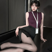 九色生活情趣内衣性感紧身秘书制服火辣诱惑包臀办公室OL激情批发