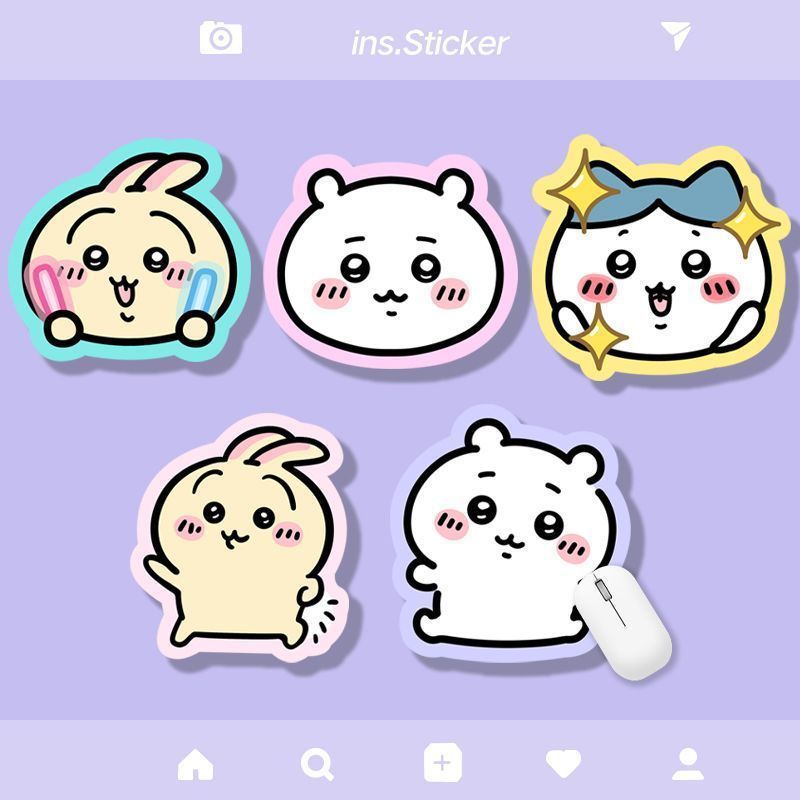 Creativa almohadilla de ratón simple Ica alienígena pequeña Usaki juegos de oficina de goma de goma antideslizante dibujos animados lindos