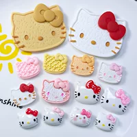 Мультяшный милый бантик, кошка, печенье, смола, ювелирные изделия «сделай сам», чехол для мобильного телефона, защитный чехол, материал для патчей ручной работы