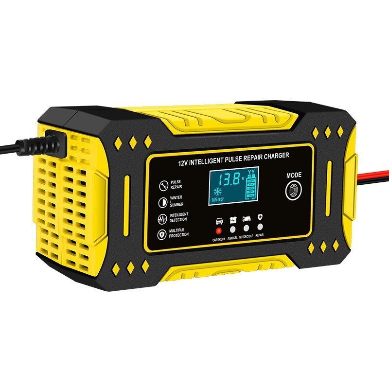 工厂直供 12V6A摩托车汽车智能修复电瓶充电器蓄电池充电器欧规|undefined