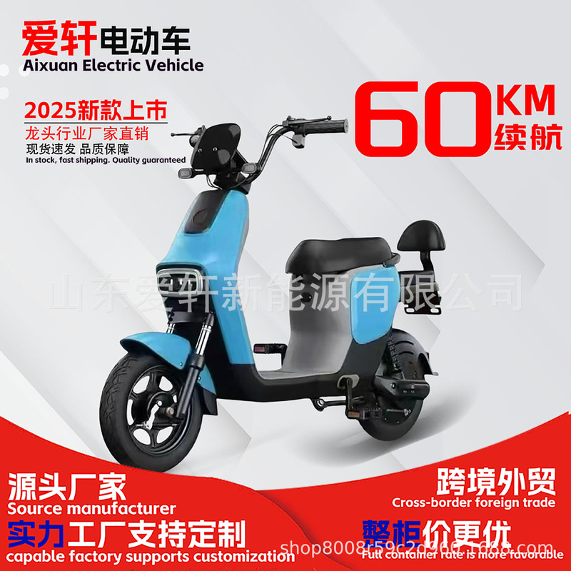 Cross-Border Foreign Trade Electric Vehicle M12 Battery Bike Electric Bicycle Source Factory Wholesale Long-Range Upgraded Electric Motorcycle