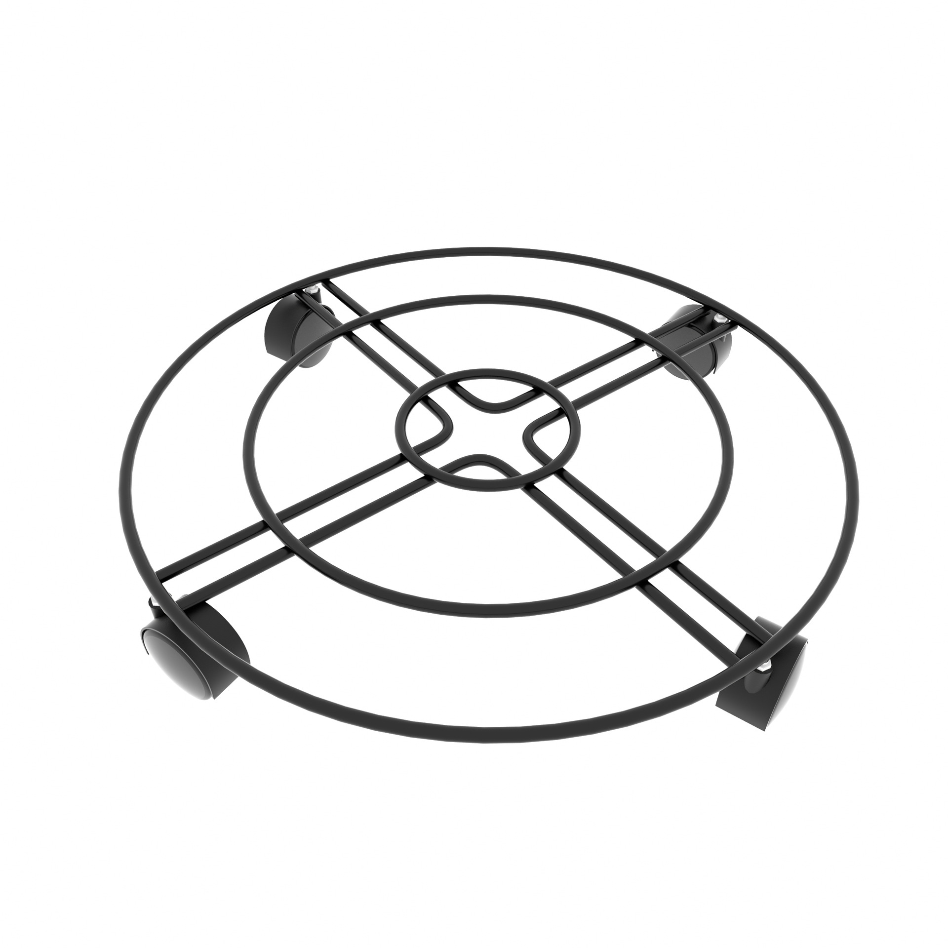 3-ring flower stand + 2 brakes + 2 ordinary wheels