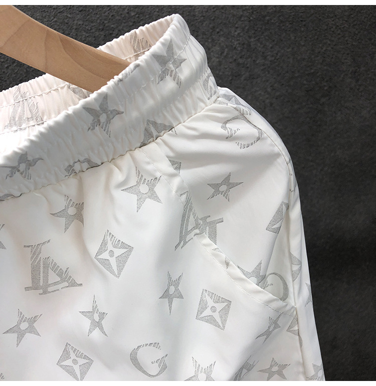 Men's Summer Sports Beach Pants Thin Trendy Loose Outer Wear Three Quarter Home Shorts_viptrois.com