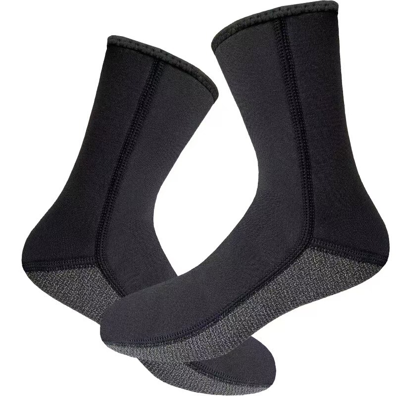 3mm diving socks fleece-lined warm wear-resistant waterproof anti-slip cold-proof CR super elastic Kevlar swimming beach socks