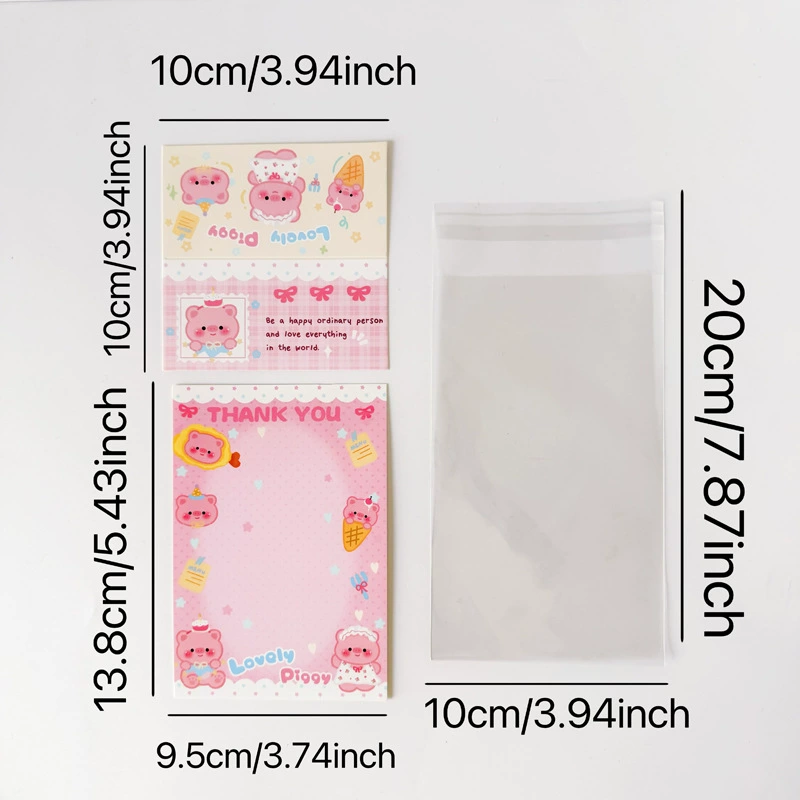 Cute Card Holder Pack, Cartoon Photo Card Sleeves, Assorted Designs, 50pcs Options