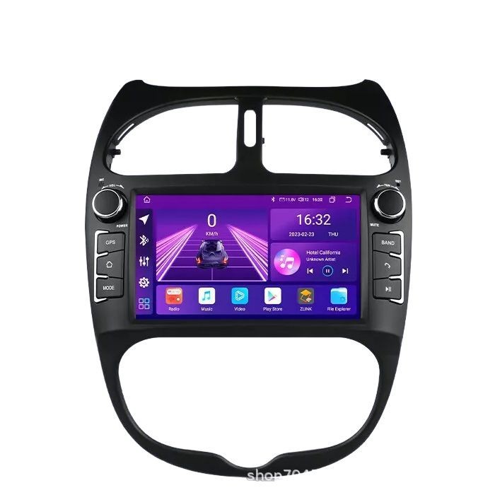 Cross-mirror applies to Peugeot 206 original car style 7-inch Android central control large screen navigator PEUGEOT 206