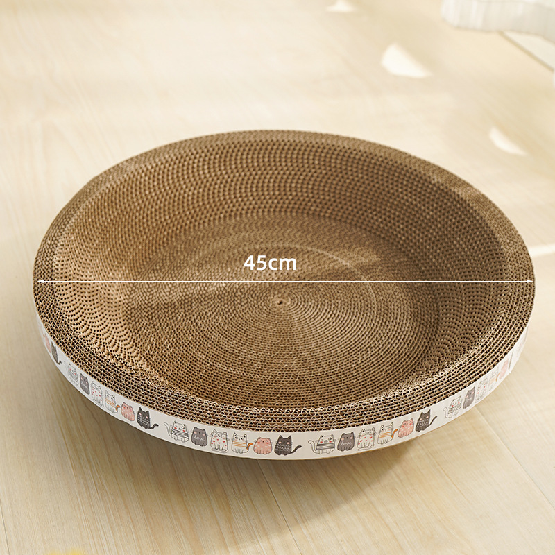 둥근 골판지 고양이 긁는 대야(직경 45cm)