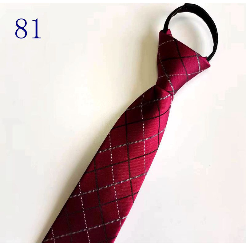 男士拉链新郎结婚红色8cm正装商务黑色免打结懒人易拉得蓝色_