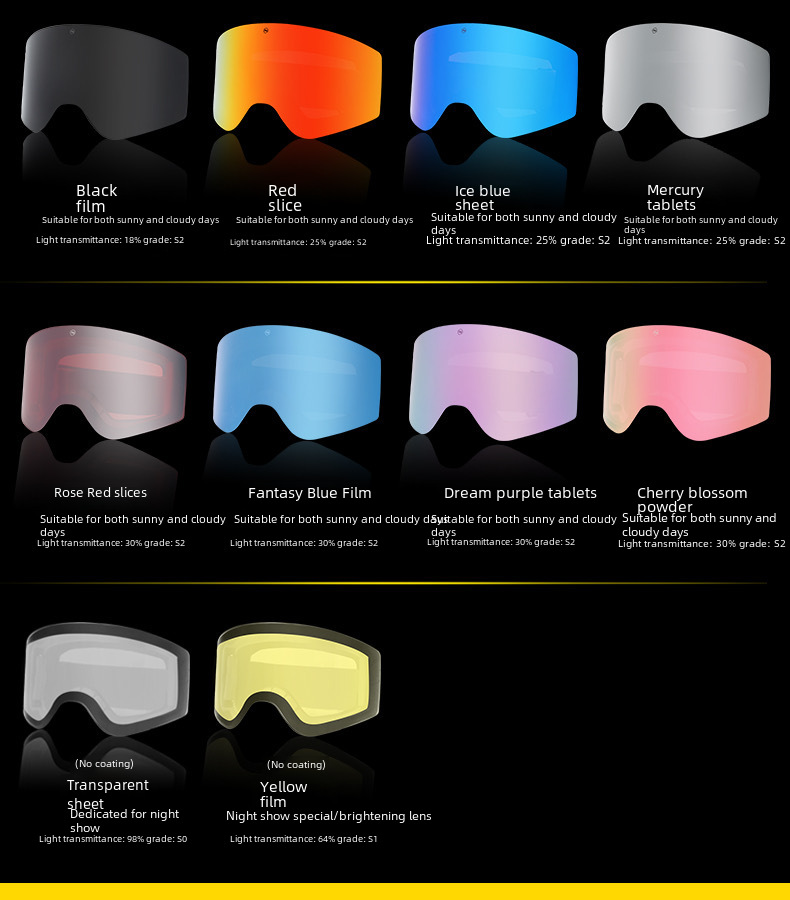 Ski goggles Double-layer anti-fog spherical ski glasses for men and women for outdoor mountaineering windproof eye protection Mirror Gear_voghion.com