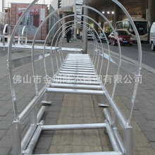 厂家加工定制304不锈钢爬梯护笼  非标定制不锈钢管 爬梯 安装预