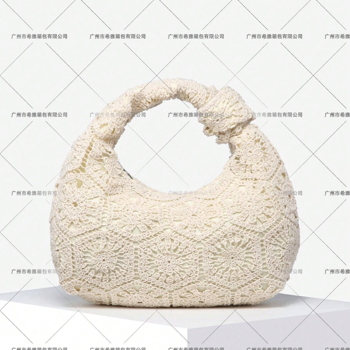 Women's Retro Simple Casual Leopard Print Bohemian Hippie Hollow Out Single Shoulder Underarm Baguette Bag - Thumbnail 4