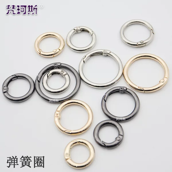 Alloy Spring Buckle Pendant Jewelry Accessories Alloy Spring Ring Buckle Open Ring Movable Ring Bag Buckle