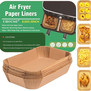 Cross-Border Rectangular Air Fryer Special 40g No-Wash Baking Silicone Paper Food Grade Non-Stick Fryer Mat