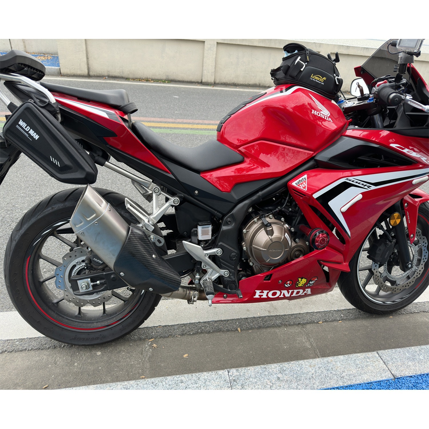 Motorcycle modified exhaust middle section tail throat tail section exhaust stainless steel suitable for CBR500 CB500X CB500F