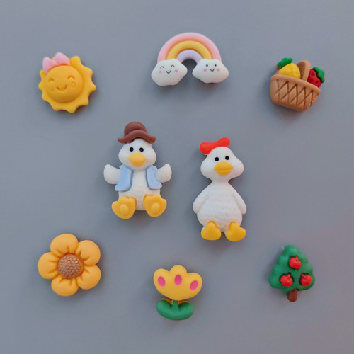 Cute Internet celebrity duckling refrigerator magnet mini creative magnet magnet 3D three-dimensional magnetic decoration