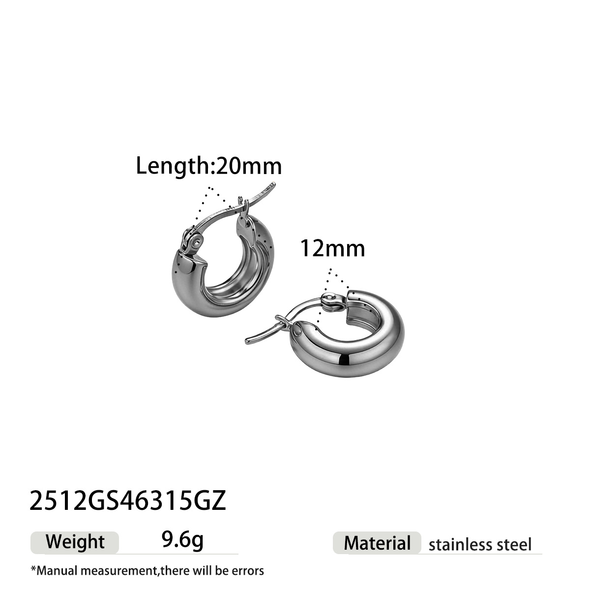 Taina europa y americana pendientes de acero inoxidable nicho de alta calidad estilo anillo personalidad oro y plata de doble color joyas de acero de titanio