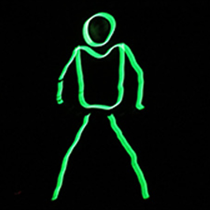 Nuevo dios masculino fósforo hombre LED iluminante ropa de la compañía de espectáculo de escenario de luz fría reunión anual de espectáculo de festival