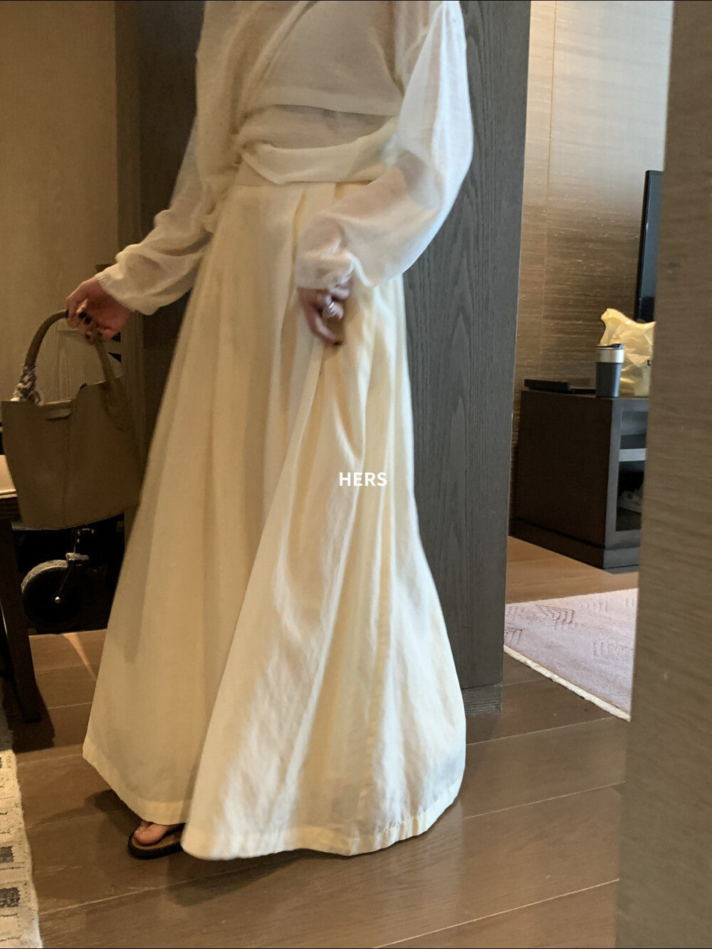 Quần culottes nữ ống rộng cạp cao thun lưng dáng suông phong cách Nhật — Thẻ hồng, màu trắng chi tiết 32