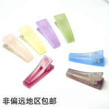 椭圆形儿童发夹四边形韩版美发夹女孩刘海夹彩色混色DIY发饰发夹