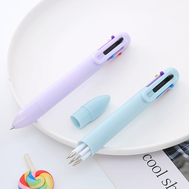 Creative brand multicoloured ballpoint pen for students, 6 colors