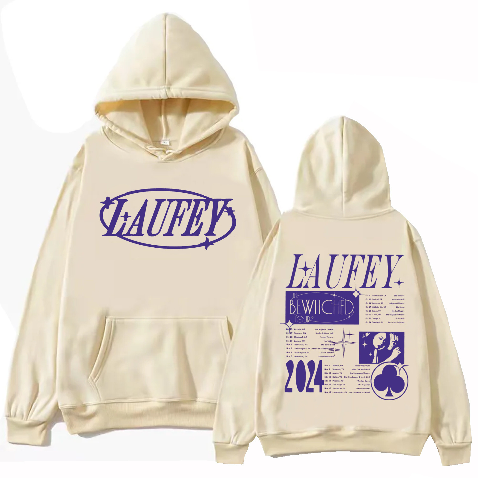 Laufey Tour 2024 Hoodie Harajuku Hip Hop Pullover Top Man
