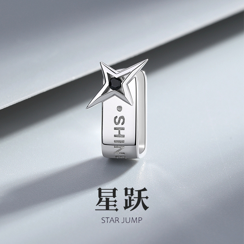 Trend creative earrings for students hip-hop style