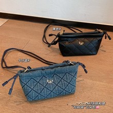 小红书bao款源头发 牛仔盒子包手提包包25链条单肩包斜挎包女包