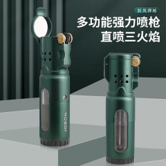 Jobon中邦三直沖砥石ライター金属可視ガス倉庫防風タバコライター卸売り