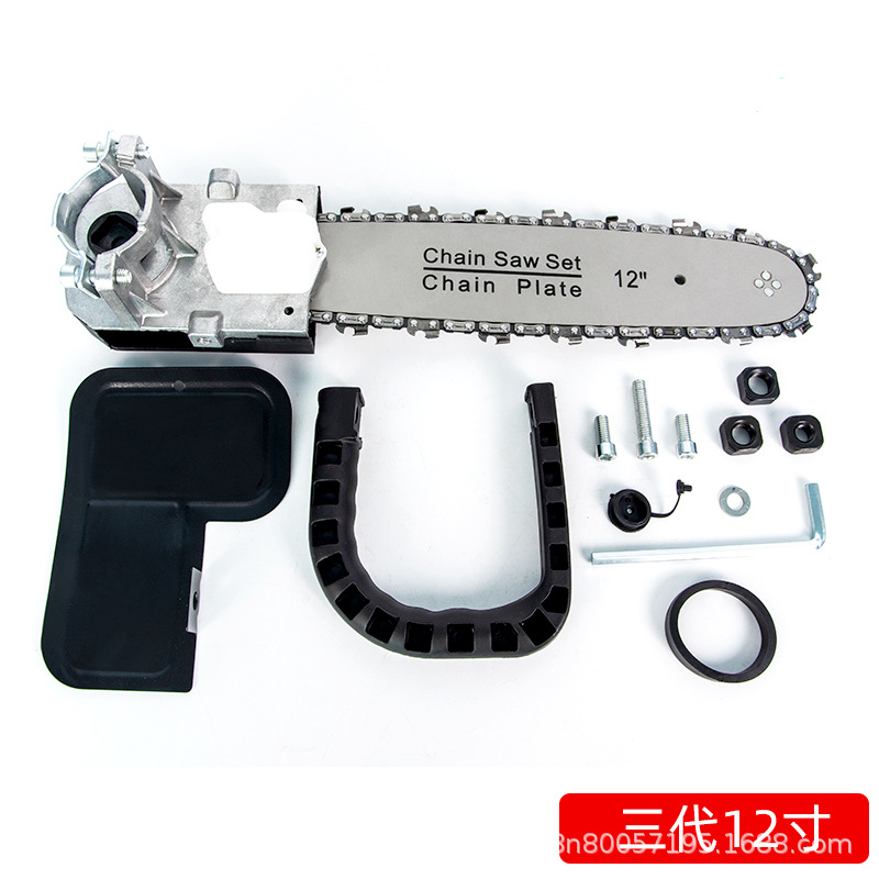 Molinillo de ángulo directo de fábrica modificado sierra de cadena eléctrica registro hogar pequeño corte de mano multifuncional modificado sierra de cadena