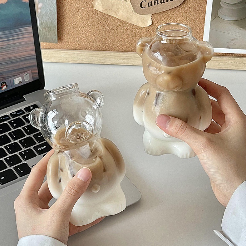 Taza de oso creativa de alto valor facial taza de té de leche taza de café latte personalidad taza de jugo taza de agua taza de dibujos animados