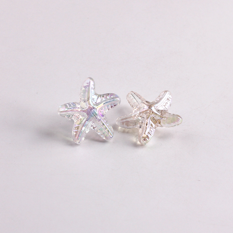 1g Weight Beads Jewelry Making Type DIY Ornament Accessories Classification 1 Piece Quantity Acrylic Material Starfish Pattern All Seasons Season Polished Finish Plating Design Cute, Simple Style Style 1 Piece Acrylic Starfish Polished Beads DIY Ornament Accessories 7