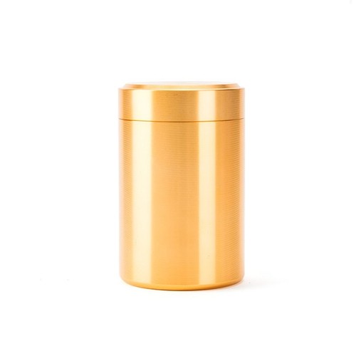 D8T7钛合金小号茶叶罐茶盒金属迷你便携旅行不锈钢密封茶叶包装盒