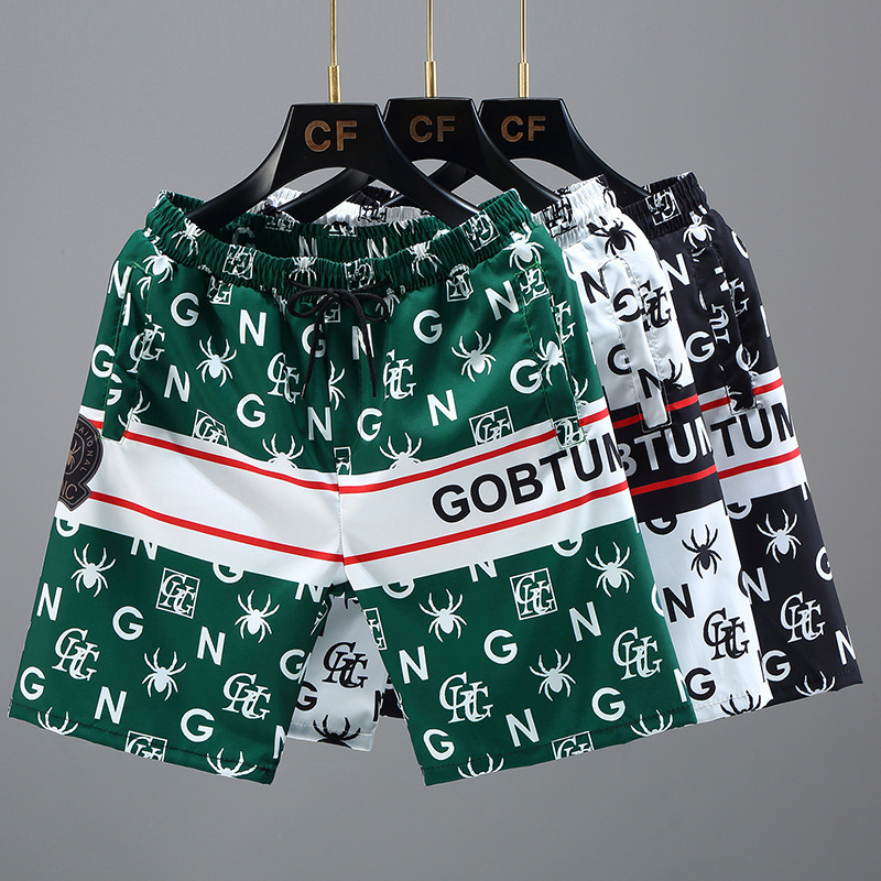 Sommarstrandbyxor för män, avslappnade löpar- och sportshorts, 5-punkts byxor med raka ben för män_voghion.com