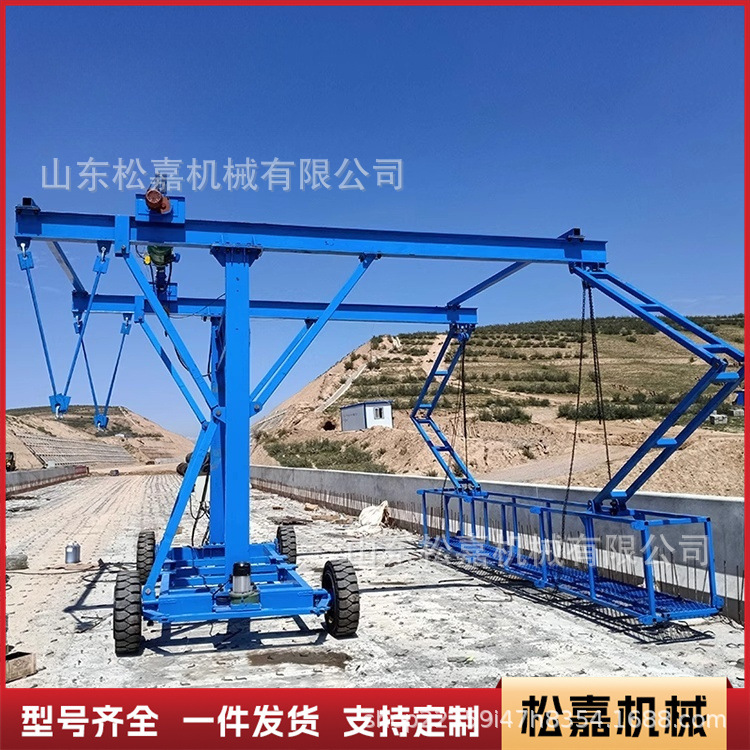 Puente anticolisión carro de pared control remoto inalámbrico eléctrico autocaminar plantilla de barandilla construcción cesta colgante carro de barandilla de seguridad