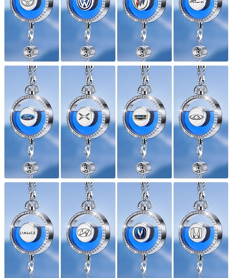 Cross-Border Car Perfume Pendant Car Interior Supplies Manufacturer Car Creative Personalized Perfume with Diamond Pendant Aromatherapy