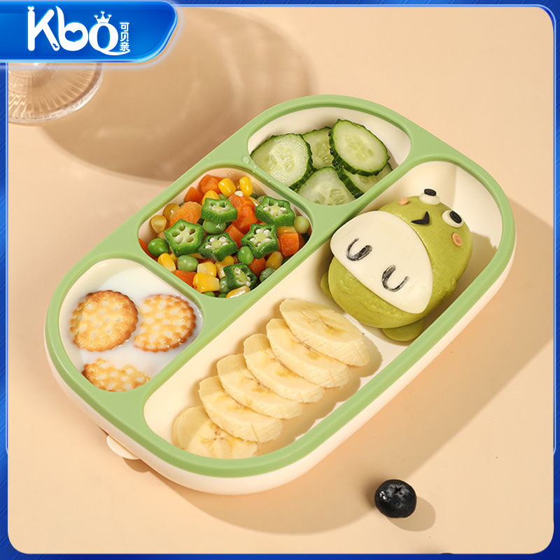 녹색-정사각형 2 색 플레이트