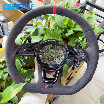 Suitable for Audi RS3 RS4 RS5 A3 A4 B9 A5 S4 2017-2021 full suede steering wheel