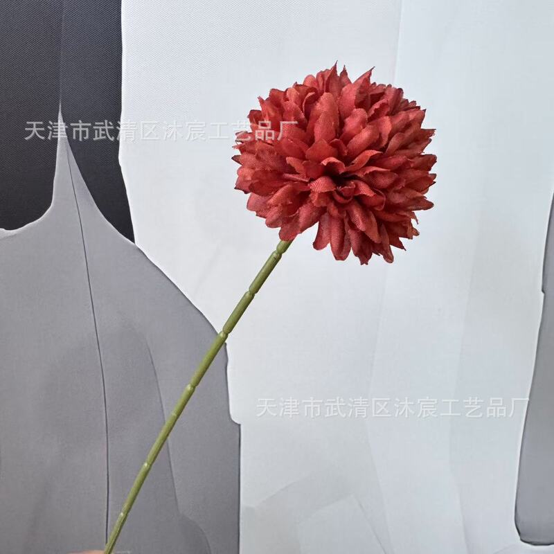 シミュレーション単枝球菊単枝刺球卓球菊タンポポ造花客間鉢植え生け花装飾クロスボーダー|undefined