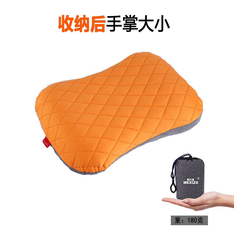 Handheld foldable pillow for traveling at lunchtime