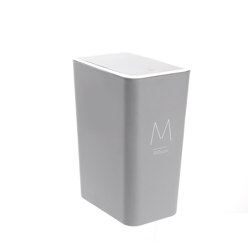 Papelera de inodoro hogar creativo cocina clasificación Push-tipo basura puede inodoro basura cesta de papel con tapa