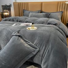 冬季加绒珊瑚绒被套单件加厚双面绒冬天被子套牛奶绒被罩单人毛绒