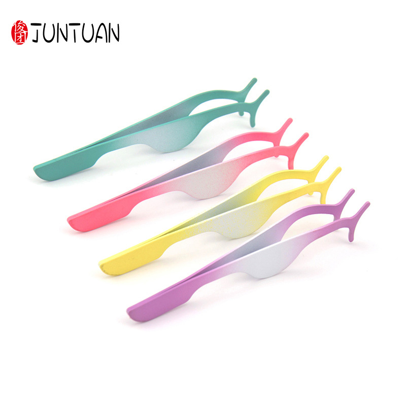 Suministro directo de fábrica rizador de pestañas ayuda de pestañas falsas pinzas de pestañas anti-sacudida de mano arco clip cosmético