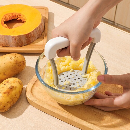 Cross-border manual potato masher and crusher for baby food — Household purple sweet potato masher