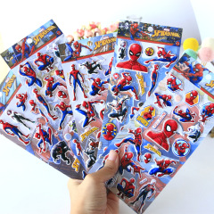 3dスパイダーマン立体ステッカー漫画漫威スーパーマン泡英雄シール幼稚園児童装飾奨励シール