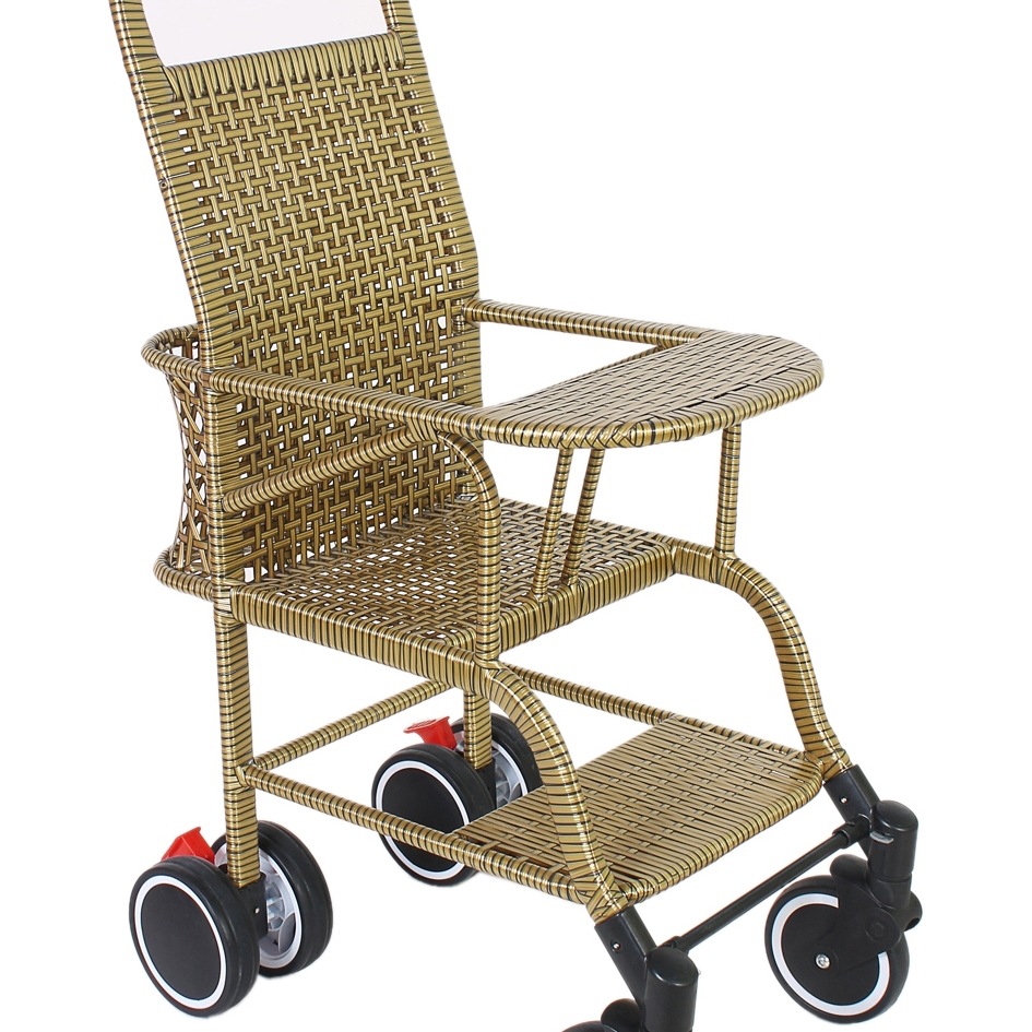 Baby Bamboo and Rattan Stroller Summer Baby Imitation Rattan Chair Stroller Lightweight Bamboo Stroller Children's Bamboo Stroller